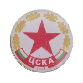 CSKA SOFIA glass pin badge.